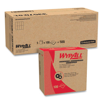 WypAll® Oil, Grease And Ink Cloths, Pop-up Box, 8 4-5 X 16 4-5, Blue, 100-box, 5-carton freeshipping - TVN Wholesale